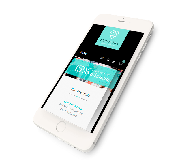 Página web en smartphone Página web compatible con móvil