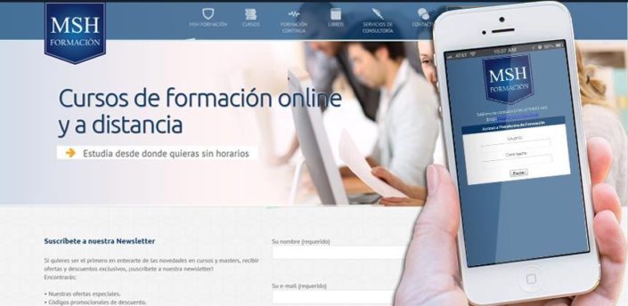 Diseño de plataforma online para cursos online de MSH Formació