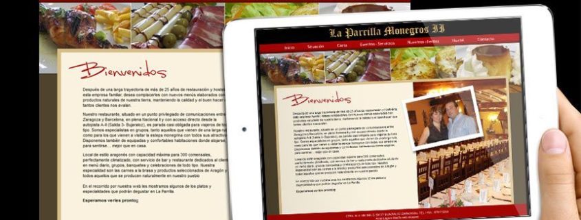 Diseño de página web para restaurante de Zaragoza