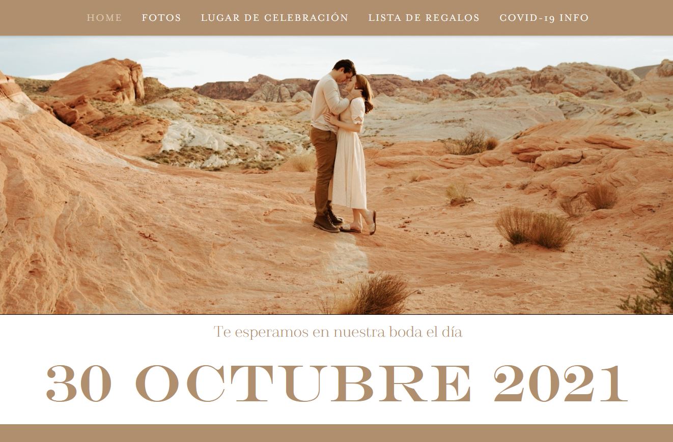 Ejemplo de web para boda