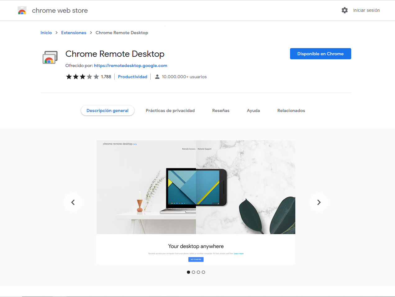 Chrome Remote Desktop