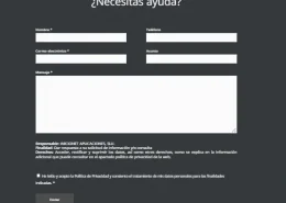 Formulario de contacto de Inicionet
